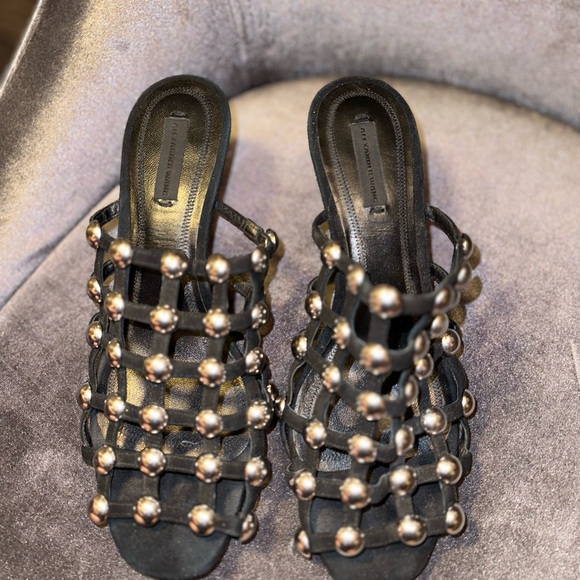 Alexander Wang Sofia Kitten Heel Sandal Mules Shoes Size  39 - Picture 10 of 11